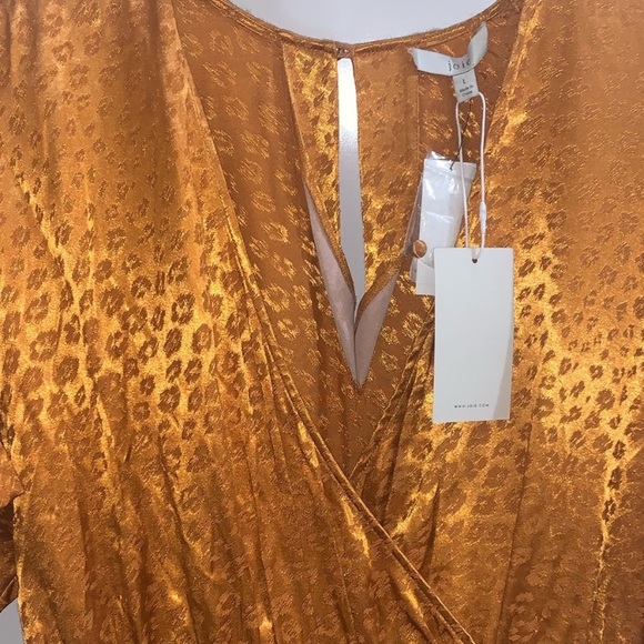 NWT Joie Tau Leopard Jumpsuit in Copper Sz Large - Picture 7 of 12